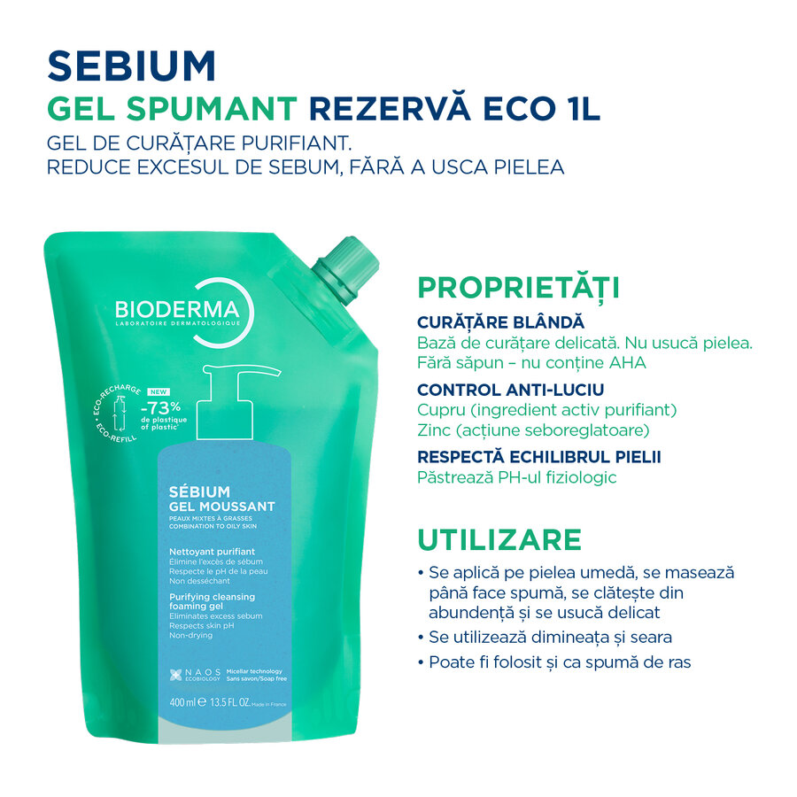 Bioderma Sebium Gel Spumant - descriere produs