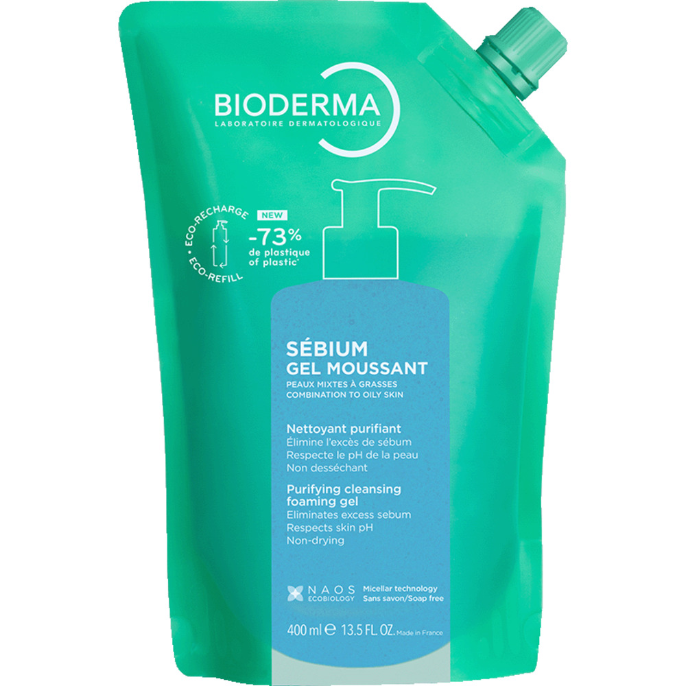 Rezerva eco gel spumant purifiant Sebium, 400 ml, Bioderma