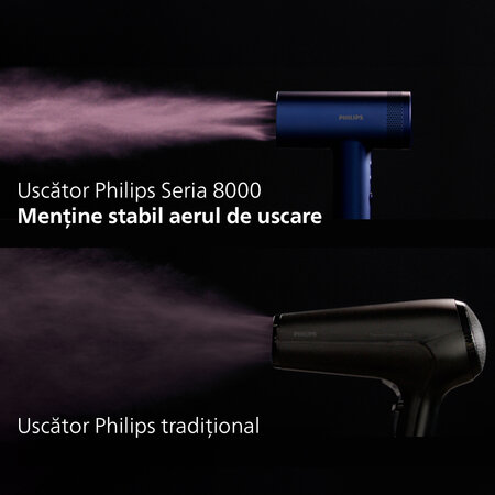 Uscator de par de mare viteza, Seria 8000, BHD839/00, Philips 762687