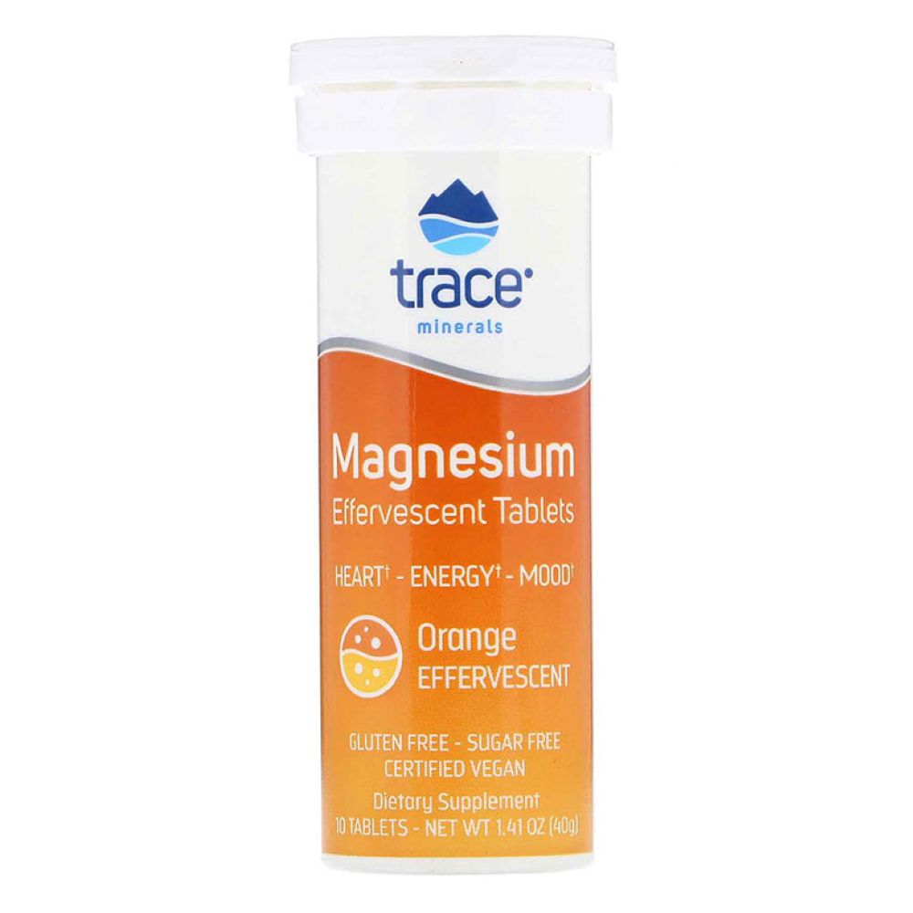 Magneziu efervescent cu aroma de portocala, 10 tablete, Trace Minerals
