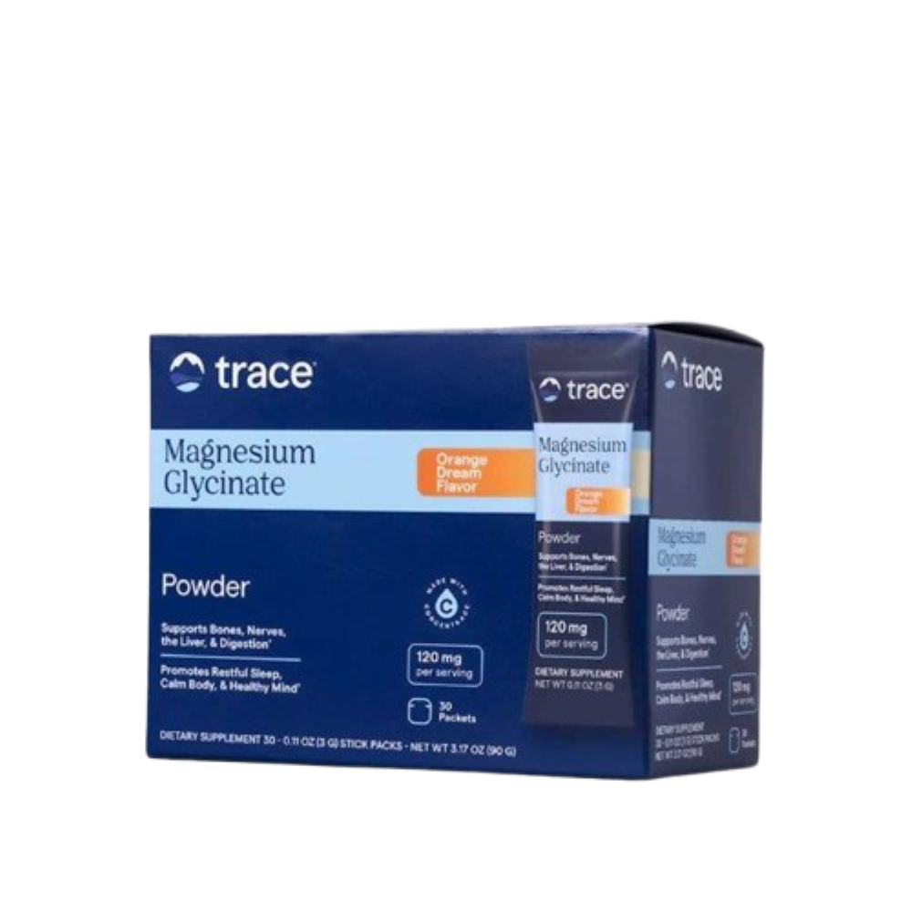 Magneziu glicinat pudra cu aroma de portocala, 30 plicuri, Trace Minerals