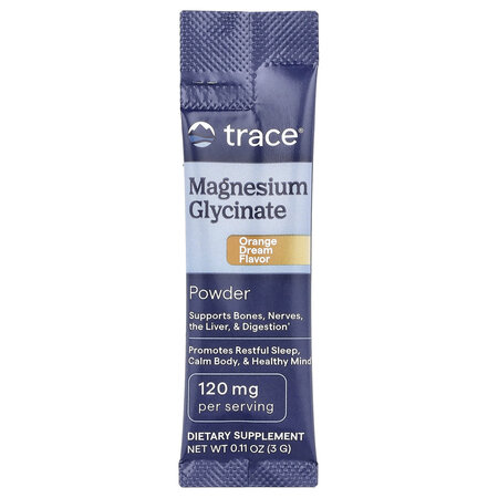 Magneziu glicinat pudra cu aroma de portocala, 30 plicuri, Trace Minerals 763699