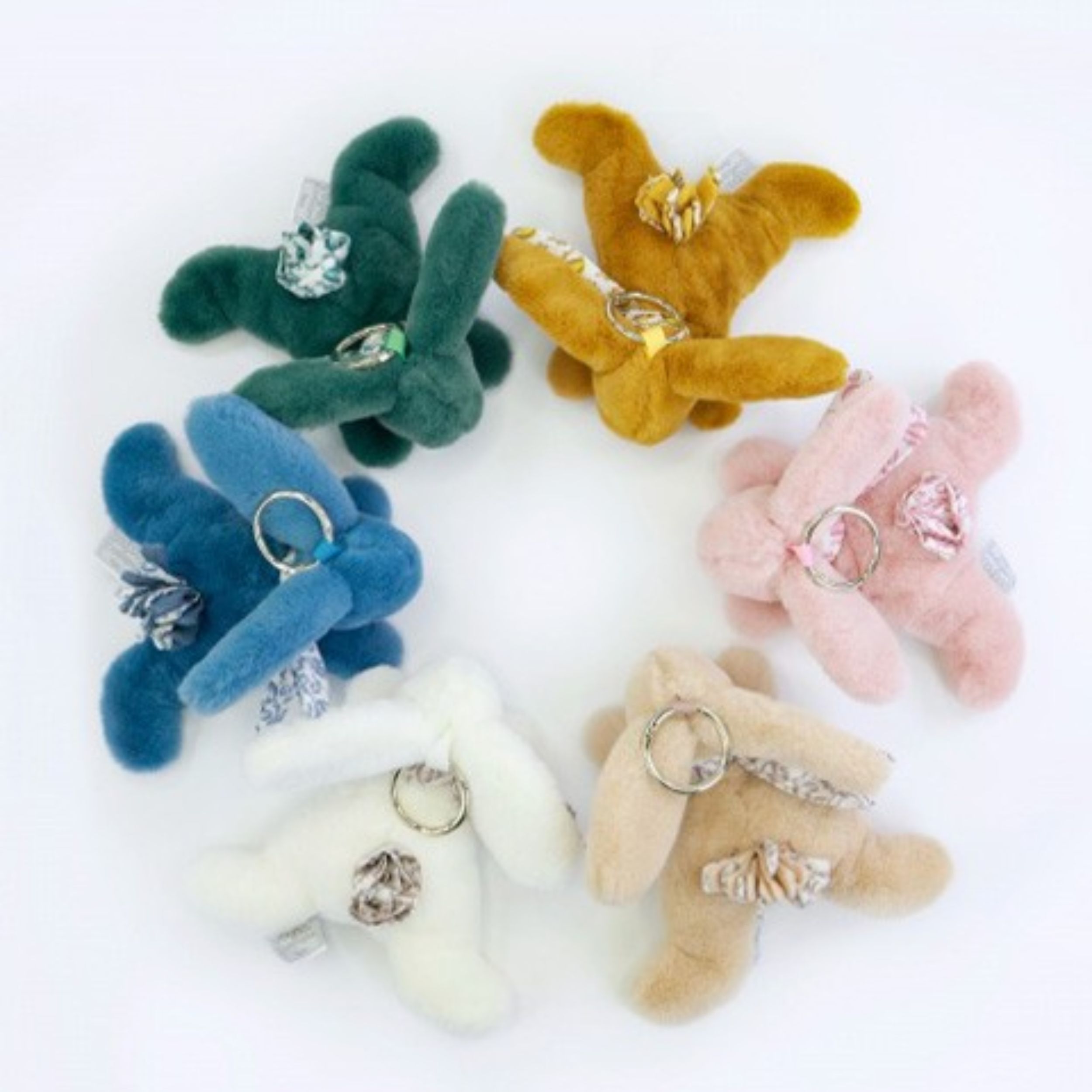 Breloc Iepuras, 16 cm, diverse culori, Doudou