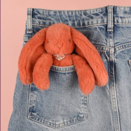 Breloc Iepuras, 18 cm, diverse culori, Doudou 762885