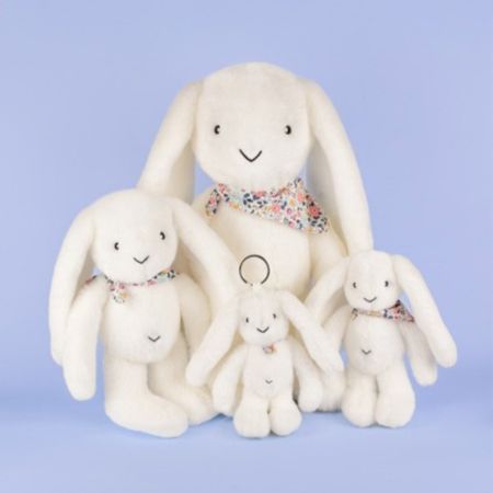 Breloc Iepuras, 18 cm, diverse culori, Doudou 762872
