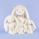 Breloc Iepuras, 18 cm, diverse culori, Doudou 762872