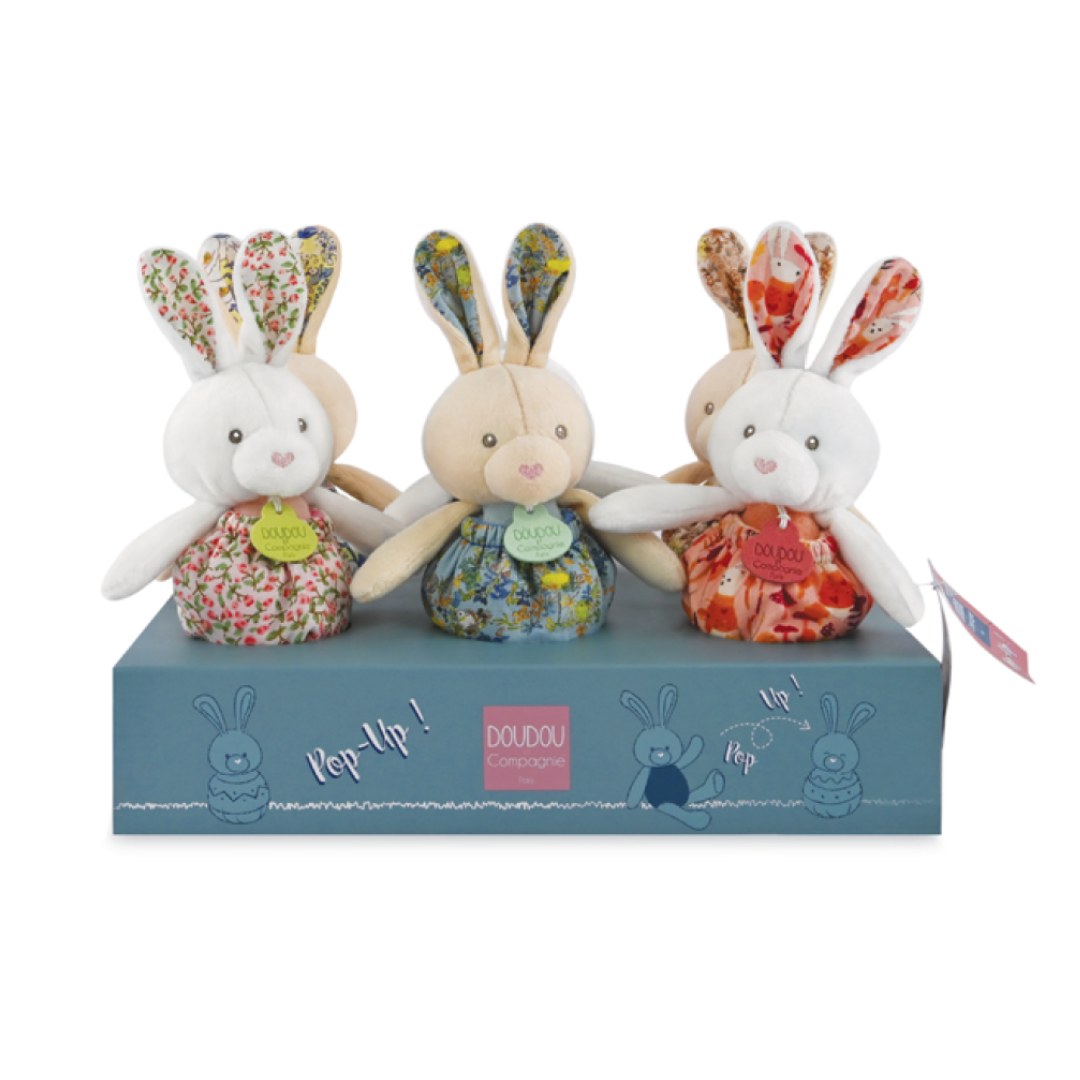 Jucarie de plus iepuras, 20 cm, Diverse modele, 1 bucata, Doudou