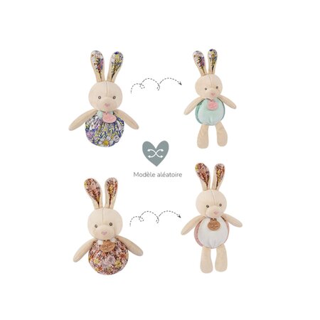 Jucarie de plus iepuras, 20 cm, Diverse modele, 1 bucata, Doudou 762898
