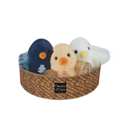 Jucarie moale din plus, 15 cm, diverse culori, Pui, 0-2 ani, Doudou