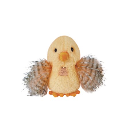 Jucarie moale din plus, 15 cm, diverse culori, Pui, 0-2 ani, 1 bucata, Doudou 762908