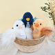 Jucarie moale din plus, 15 cm, diverse culori, Pui, 0-2 ani, 1 bucata, Doudou 764514