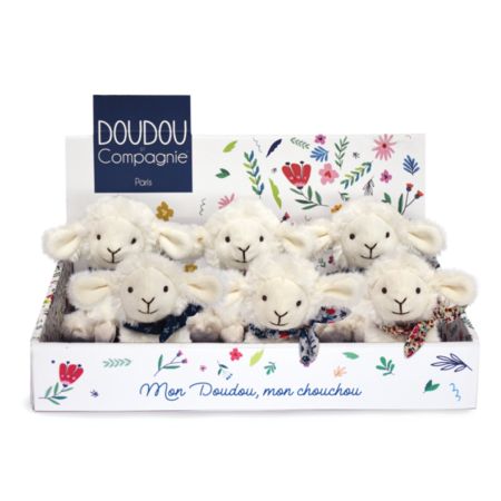 Jucarie de plus, 12 cm, Mielusel cu esarfa, Doudou