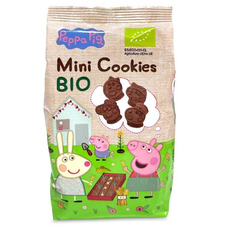 Mini biscuiti bio cu cacao, Peppa Pig, 100 g, Tasty and Unique