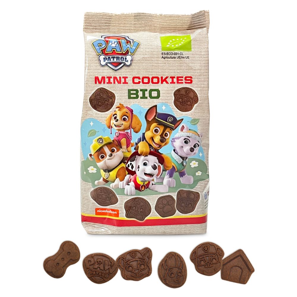 Mini biscuiti bio cu cacao, Paw Patrol, 100 g, Tasty and Unique