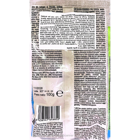 Biscuiti organici cu grau spelta, 100 g, Tasty and Unique 763599