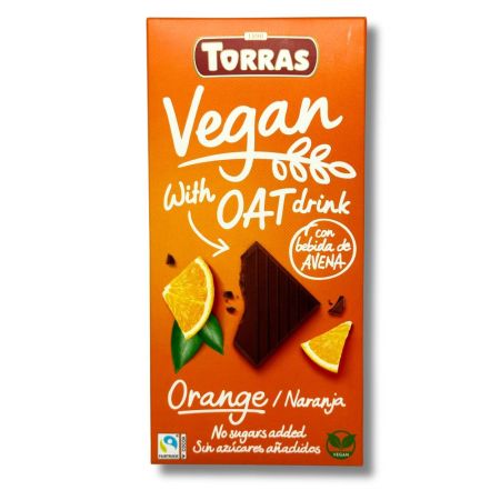Ciocolata cu extract de ovaz si portocala, 100 g, Torras