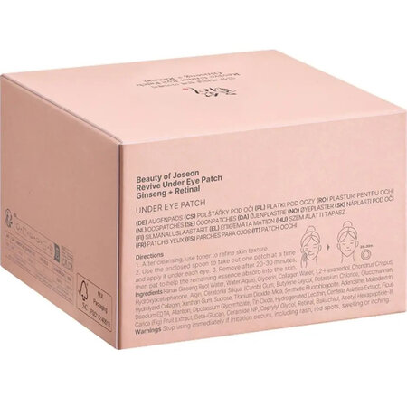 Plasturi hidrogel pentru zona ochilor Revive Ginseng, 60 bucati, Beauty of Joseon 763894