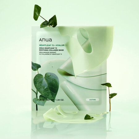 Masca de tip hidrogel Heartleaf 70 Soothing Collagen, 38 g, Anua 775540