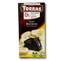Ciocolata neagra cu banana, 76 g, Torras