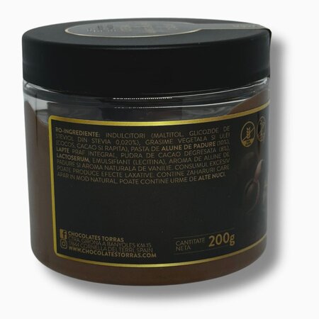 Crema de ciocolata cu alune de padure, 200 g, Torras 764158