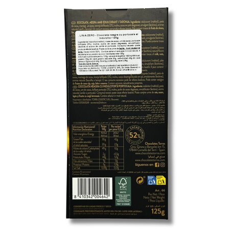 Ciocolata neagra cu portocale, 125 g, Torras 764167