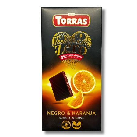 Ciocolata neagra cu portocale, 125 g, Torras