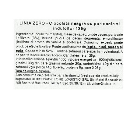 Ciocolata neagra cu portocale, 125 g, Torras 764168