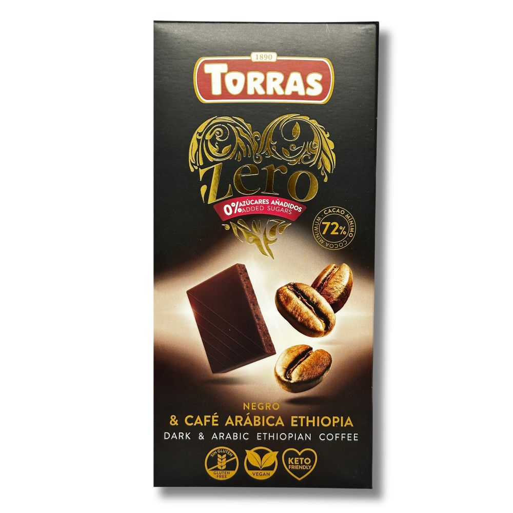 Ciocolata neagra cu 72% cacao si cafea arabica, 100 g, Torras