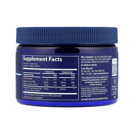 Pudra concentrata in oligominerale marine cu aroma blue hawaii, 132 g, Trace Minerals 764186
