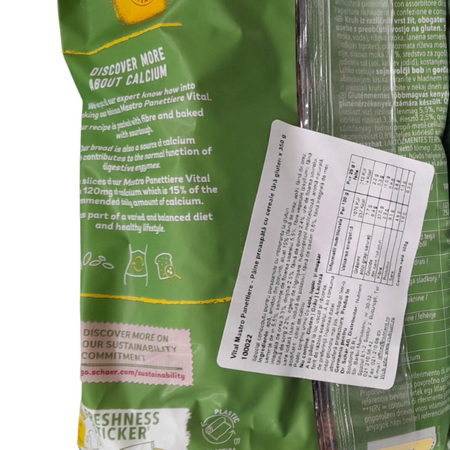 Paine feliata fara gluten Vital Mastro, 350 g, Schar 764374