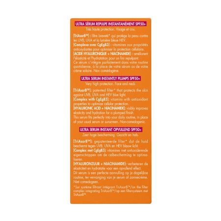 Ultra Serum SPF50+ cu efect de reumplere imediata, 30 ml, Avene 764335