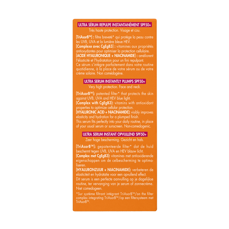Serum SPF 50+ Ultra anti-aging cu efect de reumplere pentru fata, 30 ml, Avene 764335