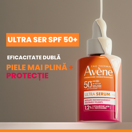 Serum SPF 50+ Ultra anti-aging cu efect de reumplere pentru fata, 30 ml, Avene 764331