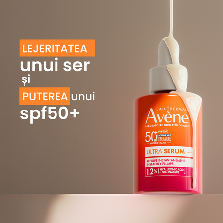 Serum SPF 50+ Ultra anti-aging cu efect de reumplere pentru fata, 30 ml, Avene 764330