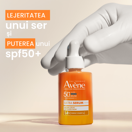 Serum SPF 50+ Ultra cu efect de luminozitate, 30 ml, Avene 764378