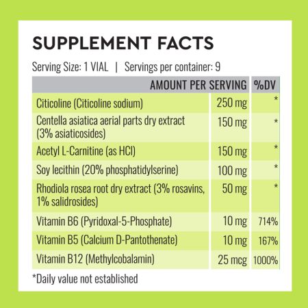 Train-Your-Brain, 9 fiole buvabile x 25 ml, Good Routine 764474