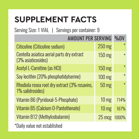 Train-Your-Brain, 9 fiole buvabile x 25 ml, Good Routine 764474