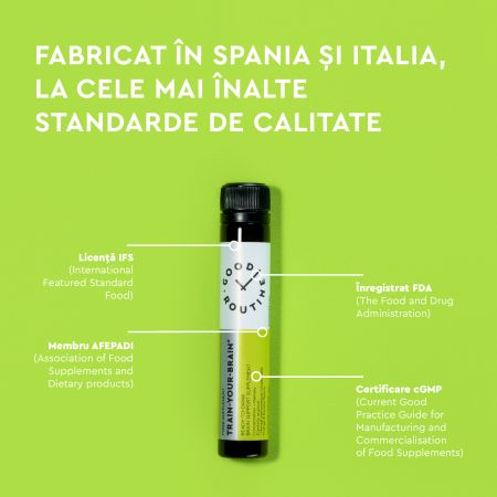 Train-Your-Brain, 9 fiole buvabile x 25 ml, Good Routine 764475
