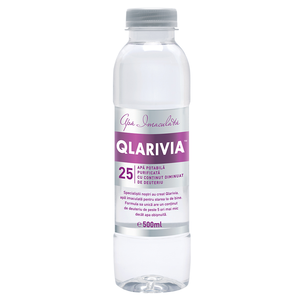 Apa cu continut redus de deuteriu, 25 PPM, 500 ml, Qlarivia