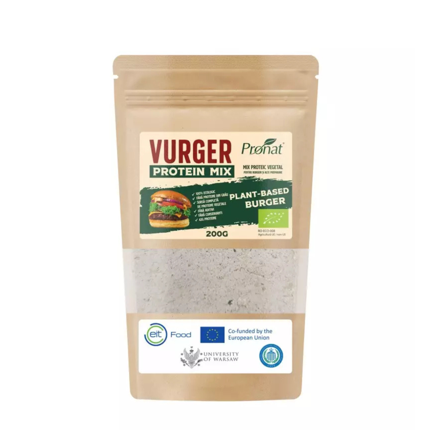 Mix proteic vegetal Vurger Bio, 200 g, Pronat