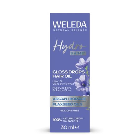 Ulei de par Gloss Drops Hydro Shine, 30 ml, Weleda 764913