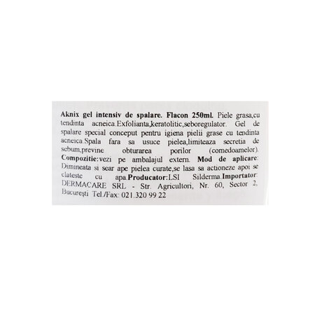 Gel intensiv de curatare Aknix, 250 ml, Lsi 764928