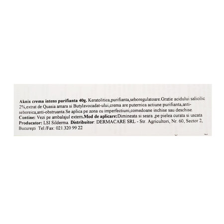 Crema de fata intens purifianta Aknix, 40 g, Lsi 764921