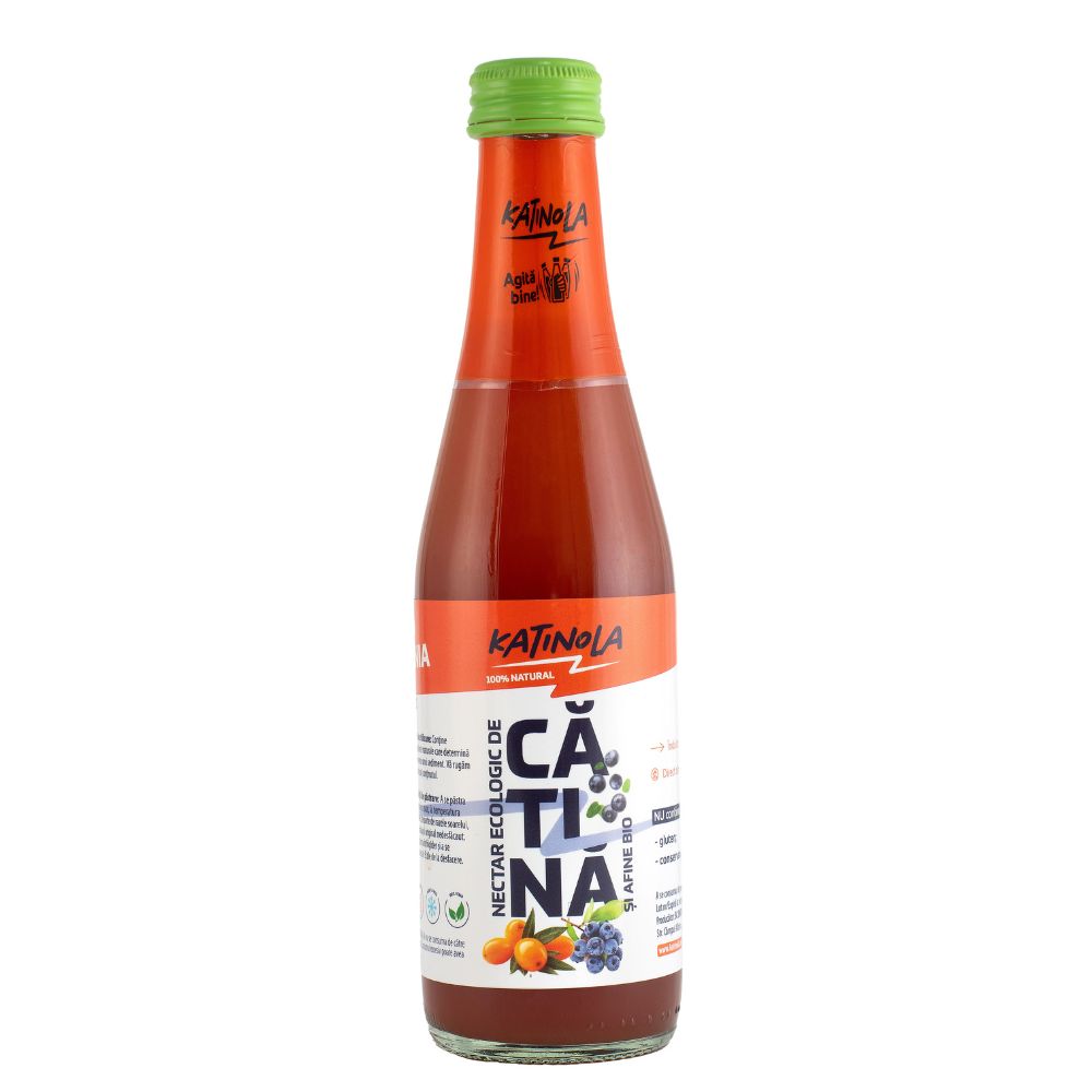 Nectar organic de catina cu afine, 250 ml, Katinola