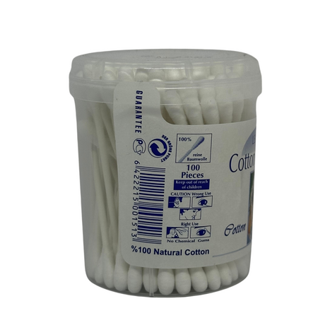 Betisoare pentru urechi Cotton & White, 100 bucati, Leonex 765104