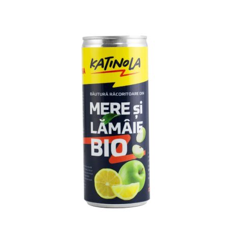 Bautura racoritoare Bio din mere si lamaie, 250 ml, Katinola