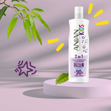 Sampon si balsam 2 in 1 pentru copii Kids, 400 ml, Anian 765226