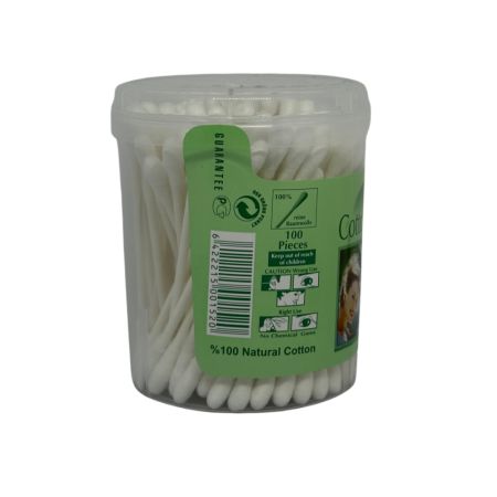 Betisoare pentru urechi din bumbac organic, 100 bucati, Leonex 765234