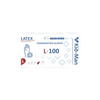 Manusi din latex, L, Alb, 100 bucati, Kid-Man
