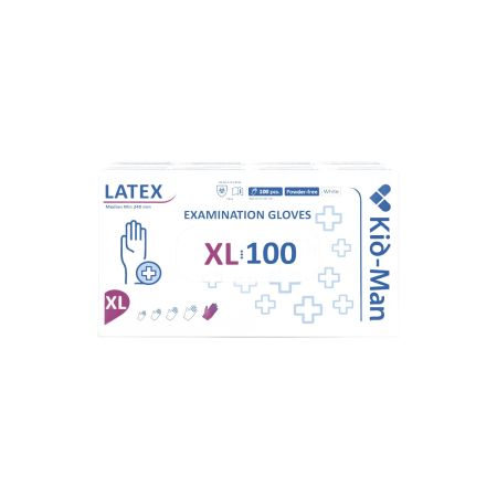 Manusi din latex, XL, 100 bucati, Kid-Man